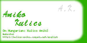 aniko kulics business card